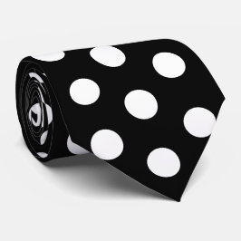 Black and White Racing Silks Polka Dot Derby Day Krawatte
