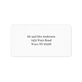 Black and White  return Address Label Adressaufkleber