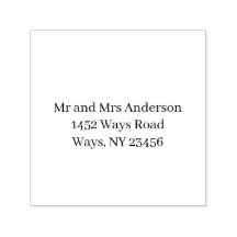 Black and White  return Address Label