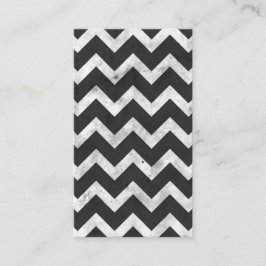 Black and white Rustic Chevron pattern Visitenkarte