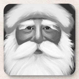 Black and White Santa Claus Getränkeuntersetzer