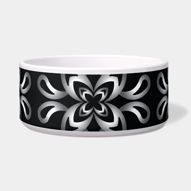 Black and white seamless pattern on  bowl napf (Vorderseite)