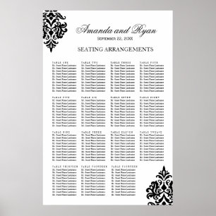 Black and White Seating Arrangement Poster