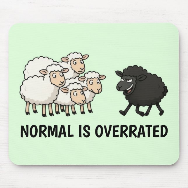 Black and White Sheep Mousepad (Vorne)
