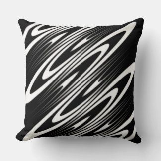 black and white smooth organic wavy pattern kissen