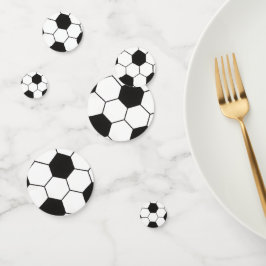 Black And White Soccer Ball Geometric Pattern Konfetti