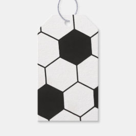 Black and White Soccer Ball Pattern Geometric  Geschenkanhänger