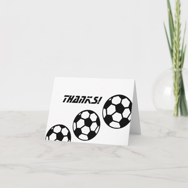 Black and White Soccer Balls Danke (Vorderseite)