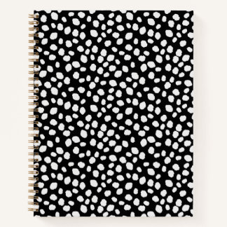 Black and white spotty pattern notebook notizbuch