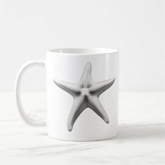 Black and White Starfish Kaffeetasse