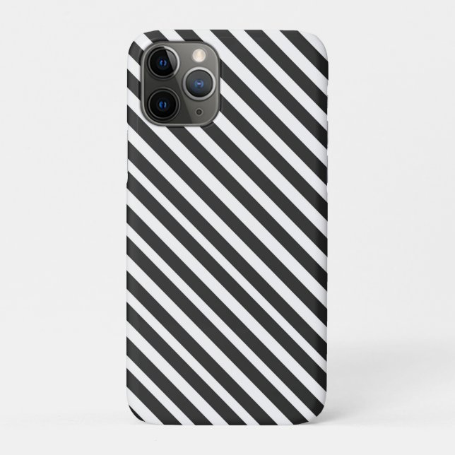 Black and White Stripes Case-Mate iPhone Hülle (Rückseite)