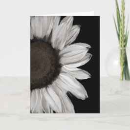 Black and White Sunflower Greeting Card Karte