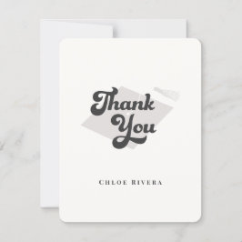Black and White Tassel Thank You Card Dankeskarte