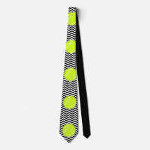 Black and White Tennis Player oder Coach Neck Tie
