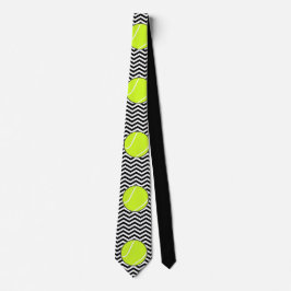 Black and White Tennis Player oder Coach Neck Tie Krawatte