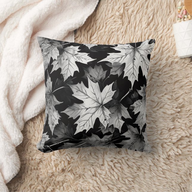 Black and White Throw Pillow Kissen (Decke)