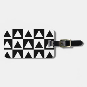 Black and White Triangle getric shape pattern Gepäckanhänger