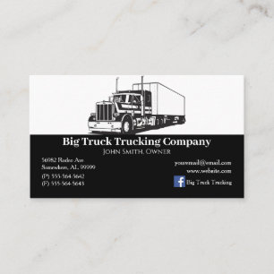 Black and White Trucking Company Visitenkarte