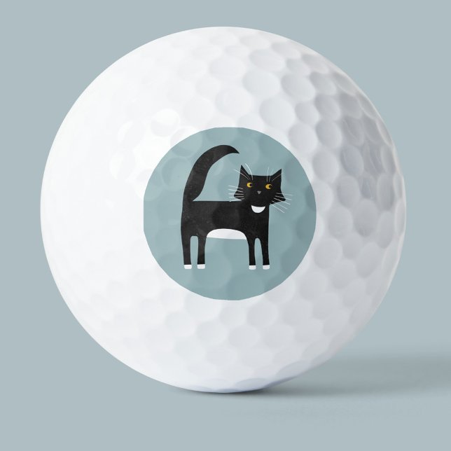 Black and White Tuxedo Cat Golf Balls Golfball (Von Creator hochgeladen)