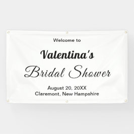 Black and White Typography Bridal Shower Banner