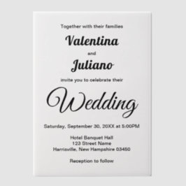 Black and White Typography Wedding