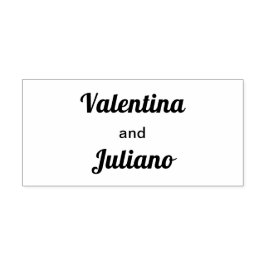 Black and White Typography Wedding Stamp Permastempel
