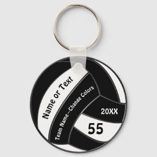 Black and White Volleyball Keychains Personalized Schlüsselanhänger