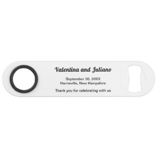Black and White Wedding Bottle Opener Speed Flaschenöffner
