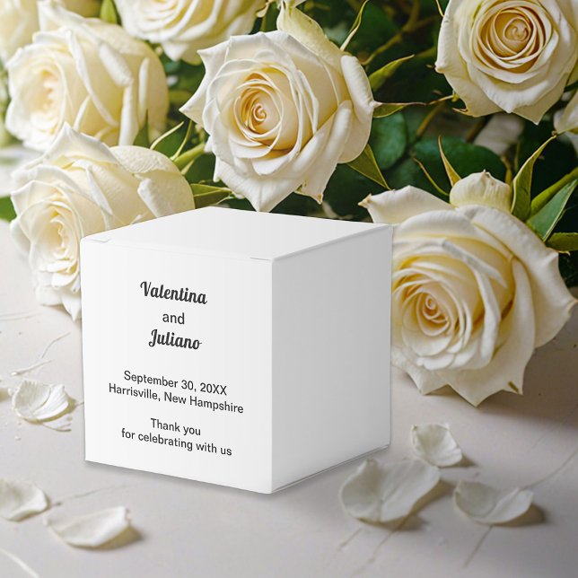 Black and White Wedding Favor Boxes Geschenkschachtel (Black and white wedding favor box)