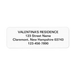 Black and White Wedding Return Address Label