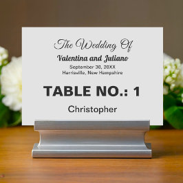 Black and White Wedding Table Number Tischnummer
