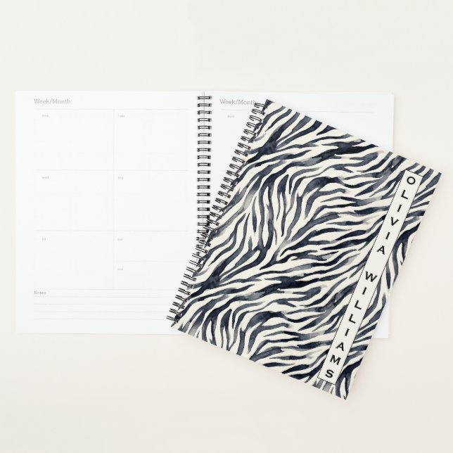 Black and White Zebra Print Pattern Planer (Anzeige)