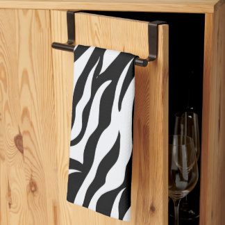 Black and White Zebra Stripe Pattern Animal Print Geschirrtuch
