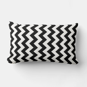Black and White Zigzag Lendenkissen