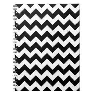 Black and White Zigzag Notizblock
