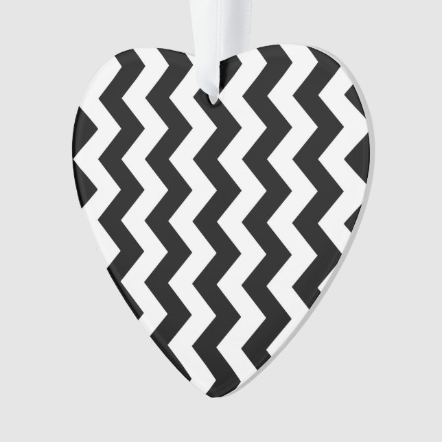 Black and White Zigzag Ornament (Vorderseite)