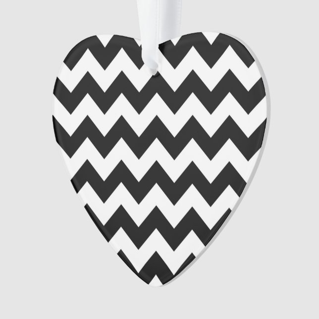 Black and White Zigzag Ornament (Vorderseite)