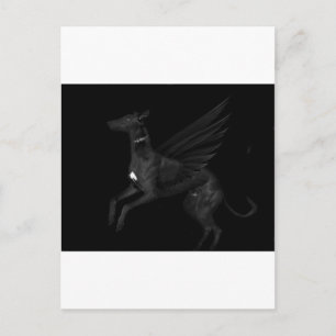 Black Angel Greyhound Postkarte