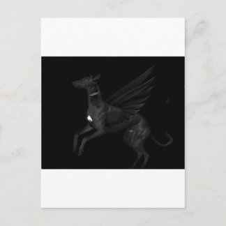 Black Angel Greyhound Postkarte