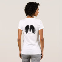 BLACK ANGEL WINGS Back Monogram T - Shirt