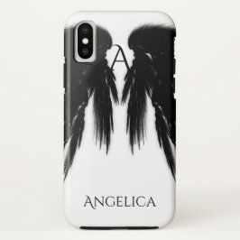 BLACK ANGEL WINGS Monogram Case-Mate iPhone 14 Hülle