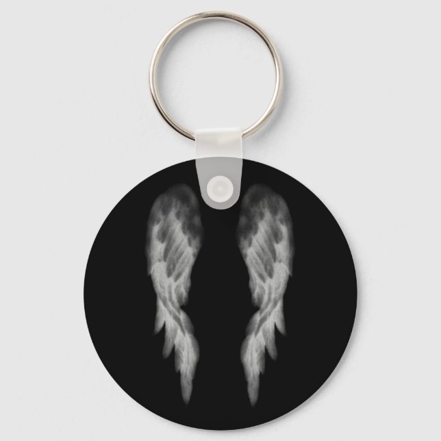 Black Angel Wings Schlüsselanhänger (Vorderseite)