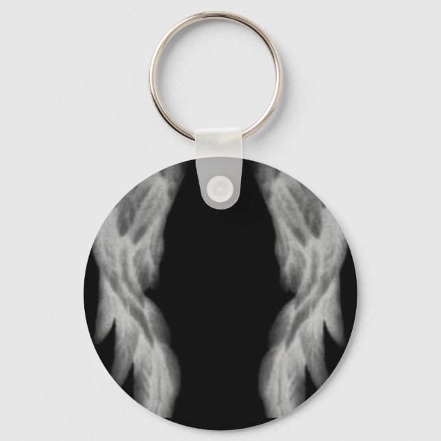 Black Angel Wings Schlüsselanhänger (Vorderseite)