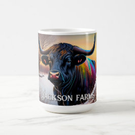 Black Angus Bull Winter Kaffeetasse