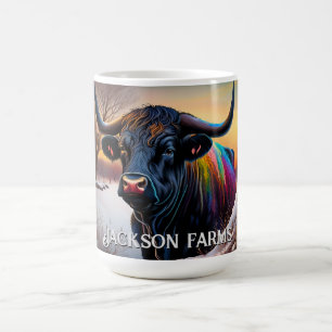 Black Angus Bull Winter Kaffeetasse