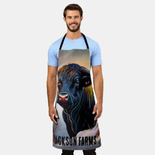 Black Angus Bull Winter Schürze