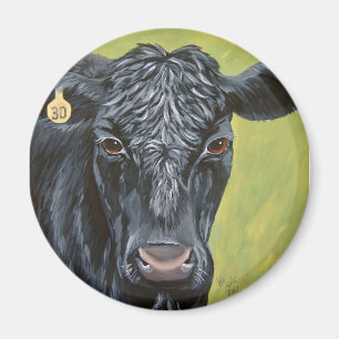 Black Angus Cow Magnet