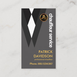 Black Anzug Elegance Chauffeur Fahrer Laptop Pin Visitenkarte