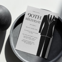 Black Anzug & Krawatte Mens 90. Geburtstagsparty