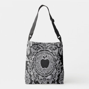 Black Apple AI-Kunst Tragetaschen Mit Langen Trägern
